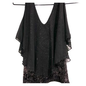 Black and gold blouse